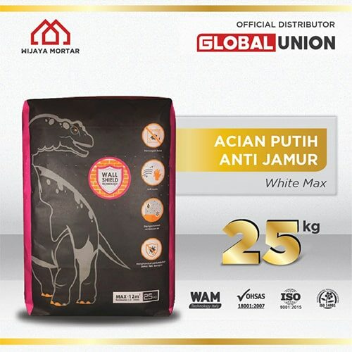 Semen Instan Mortar Skimcoat Putih Dinding dan Beton Anti Jamur & Rembes