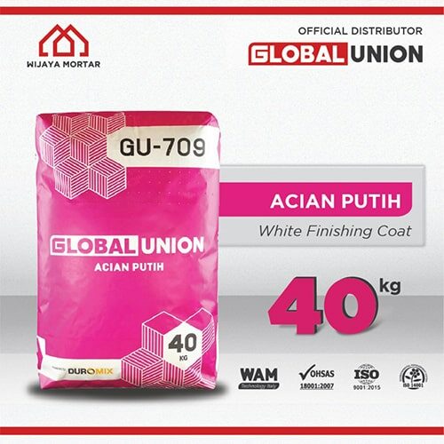 Mortar Acian Putih Global Union 40 Kg