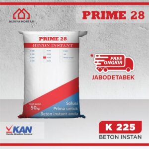 Beton Instan K225 Prime 28 kg siap pakai untuk proyek konstruksi